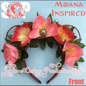 Disney Mona or Elsa Inspired Mouse Floral Ears